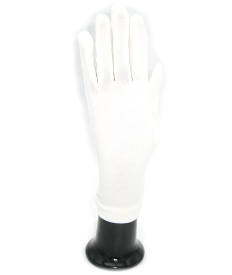 Sermoneta Gloves Guanto in Cotone Bianco