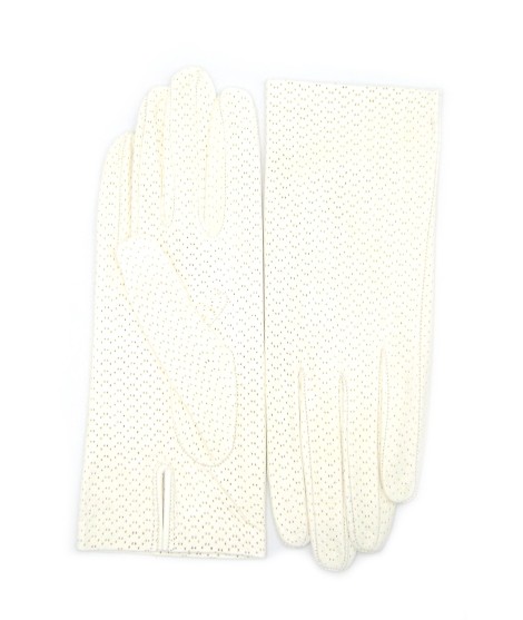 Sermoneta Gloves Guanto In Nappa Sfoderato Bianco