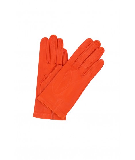 Sermoneta Gloves Guanto Nappa fodera seta Arancio
