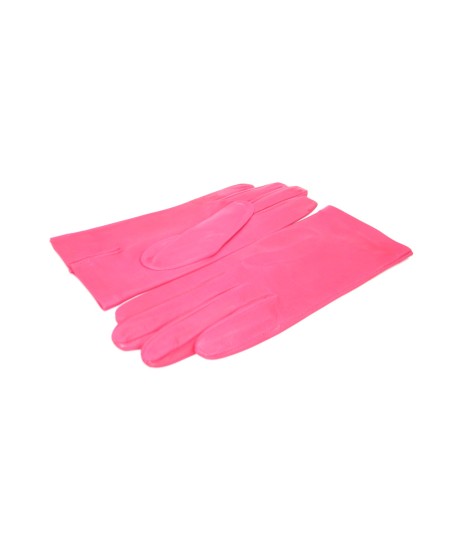 Sermoneta Gloves Guanto Nappa Fodera Seta Fucsia