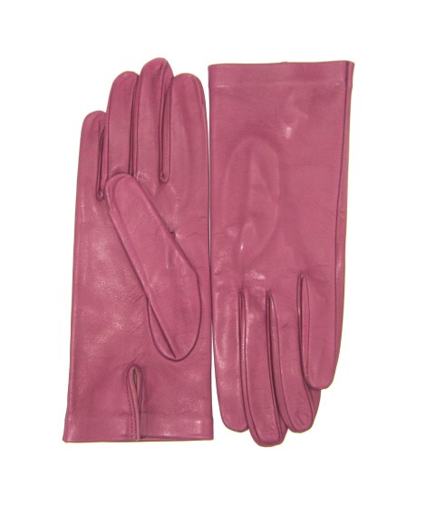Sermoneta Gloves Guanto Nappa Fodera Seta Magenta