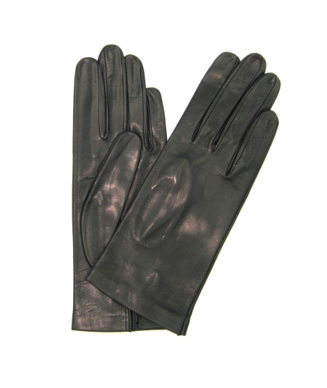 Sermoneta Gloves Guanto Nappa fodera seta Nero