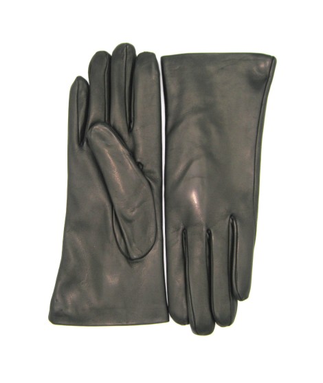 Sermoneta Gloves Guanto Nappa Foderato Lapin Nero