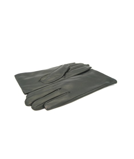 Sermoneta Gloves Guanto Nappa Foderato Lapin Nero