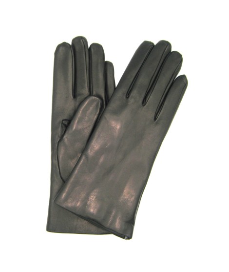 Sermoneta Gloves Guanto Nappa foderato Lapin Nero