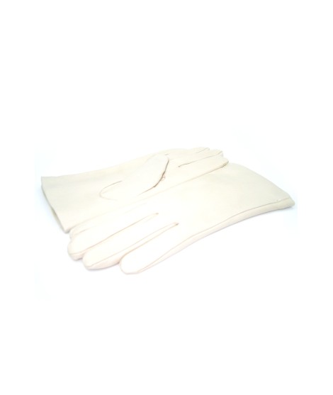 Sermoneta Gloves Guanto Nappa Foderato Lapin Panna