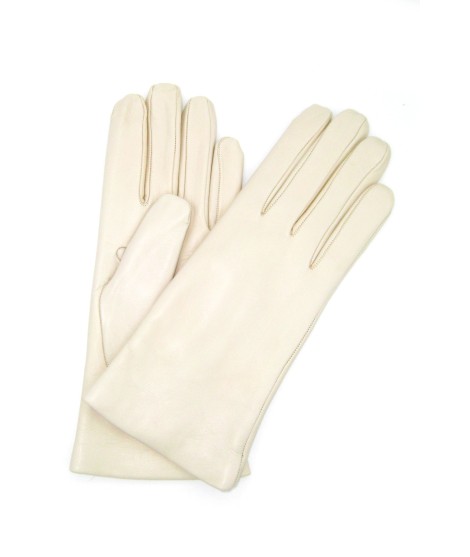 Sermoneta Gloves Guanto Nappa foderato Lapin Panna