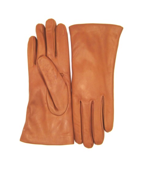 Sermoneta Gloves Guanto Nappa Foderato Lapin Tan