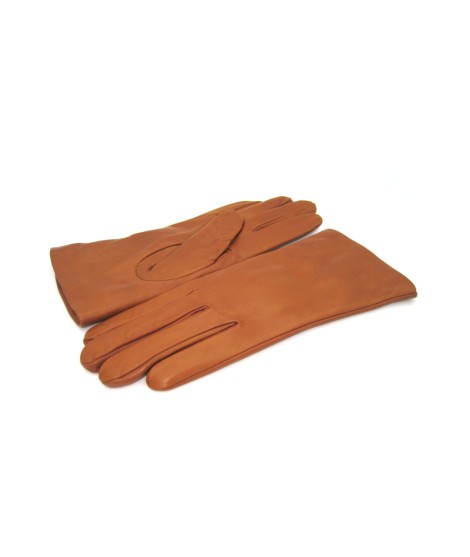 Sermoneta Gloves Guanto Nappa Foderato Lapin Tan