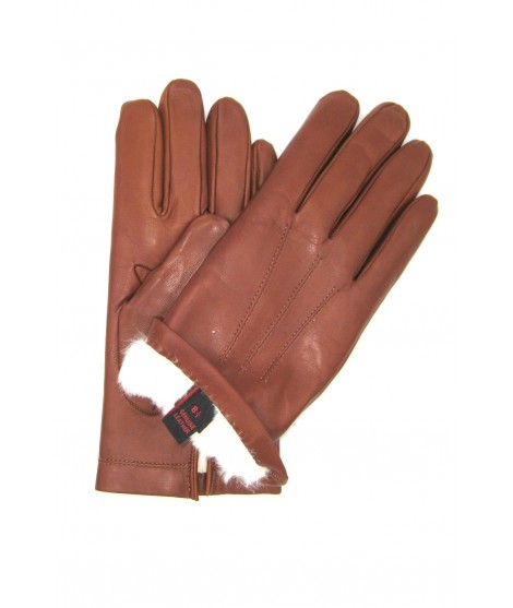 Sermoneta Gloves Guanto Nappa foderato Lapin Tan