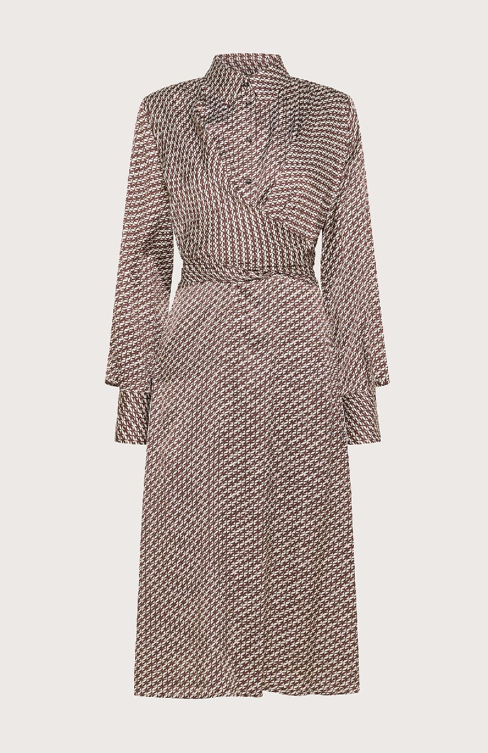 Seventy Abito chemisier in raso viscosa - Col. Marrone