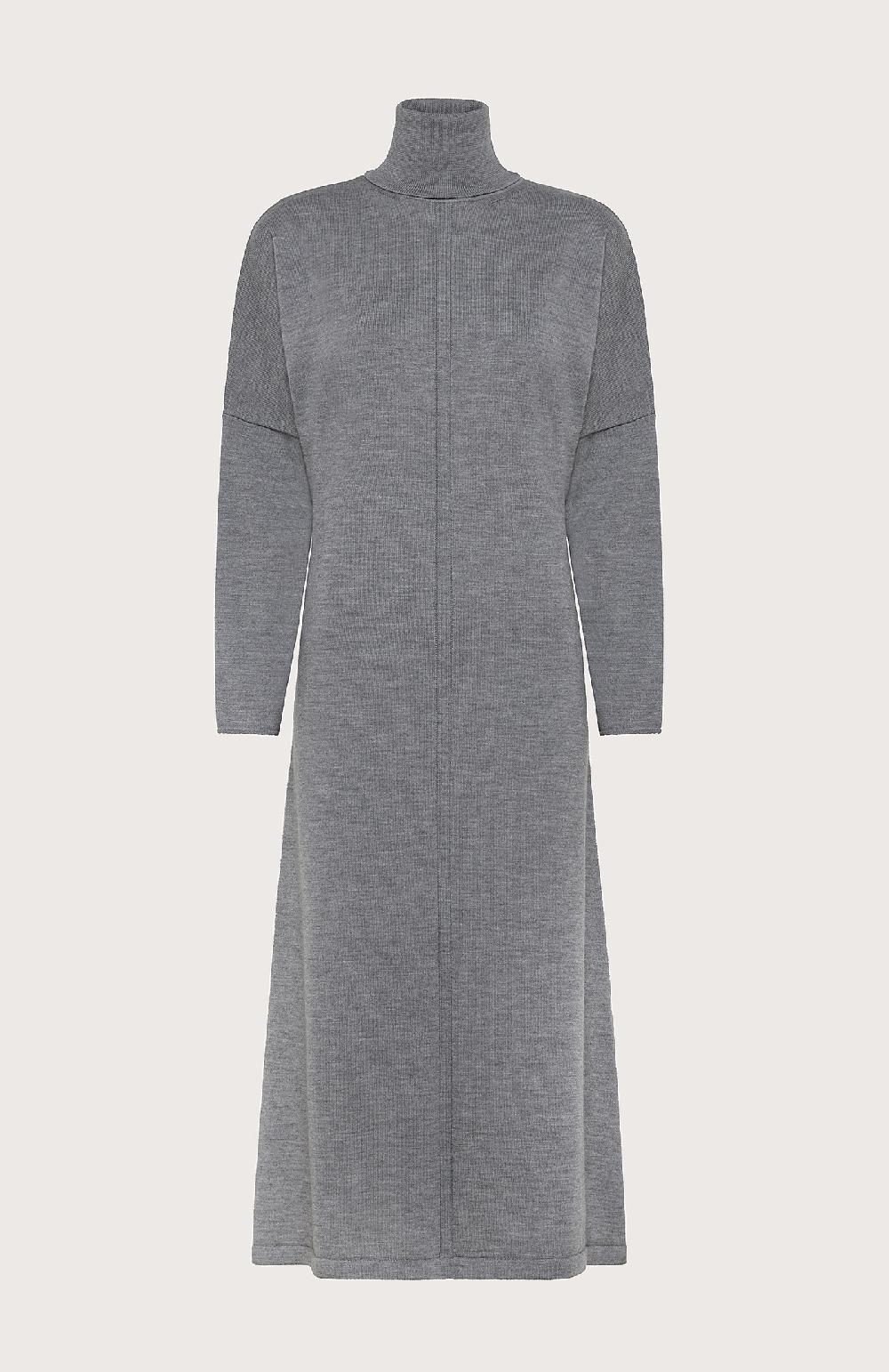 Seventy Abito longuette con manica a pipistrello - Col. Grigio