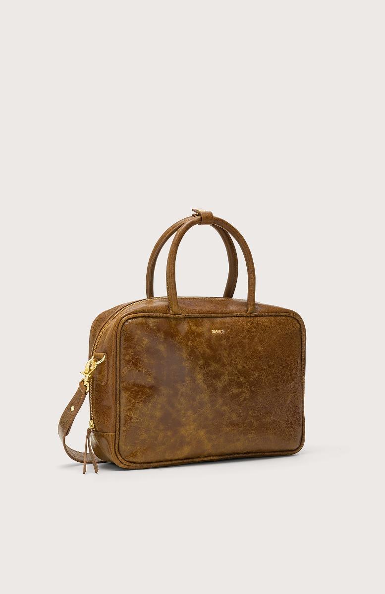 Seventy Bauletto In Pelle Effetto Vintage - Col. Marrone