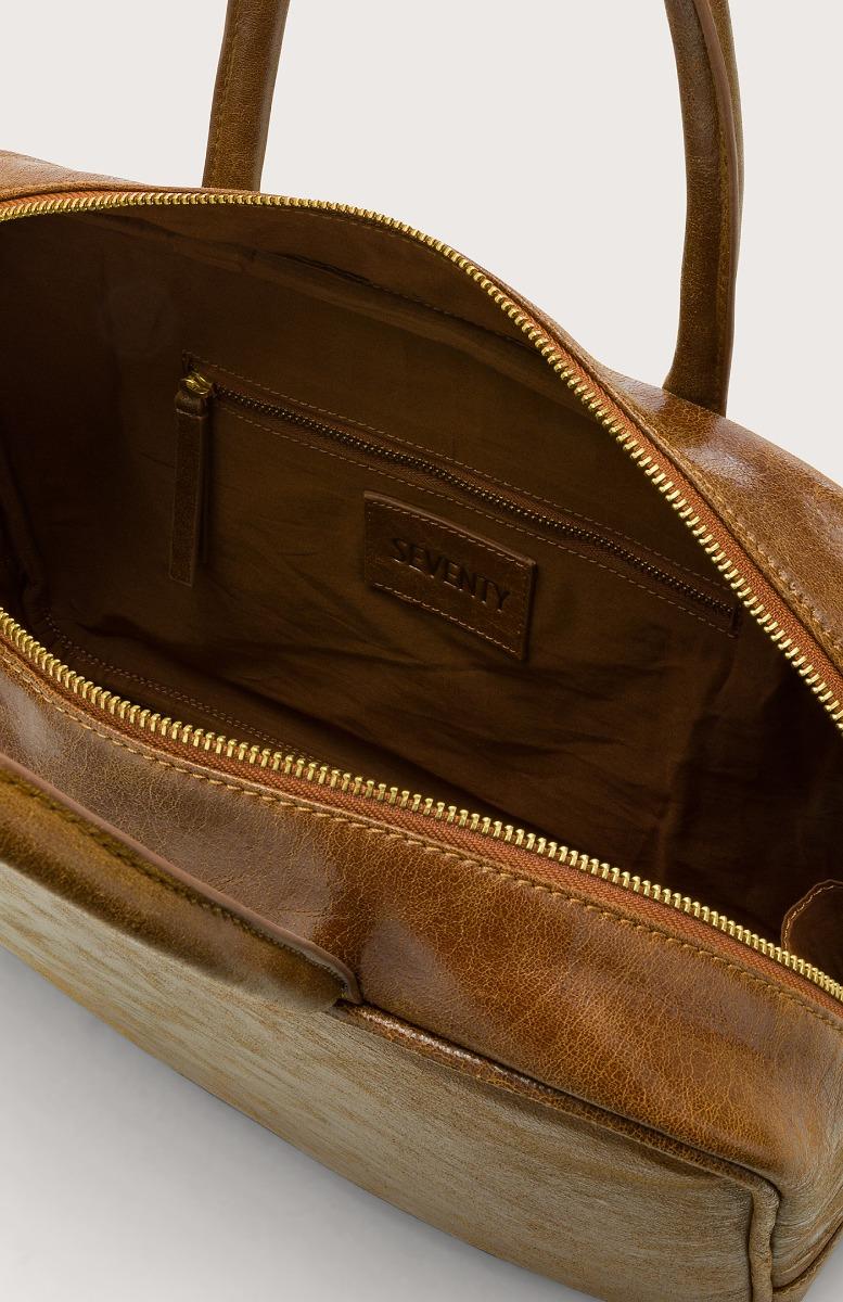 Seventy Bauletto In Pelle Effetto Vintage - Col. Marrone