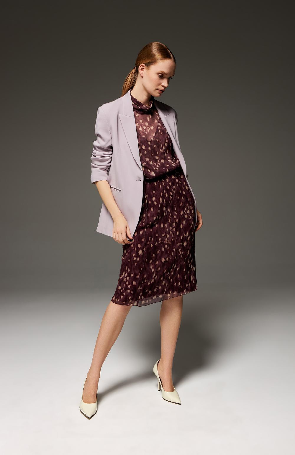 Seventy Blusa Semitrasparente In Creponne Stampato - Col. Rosso