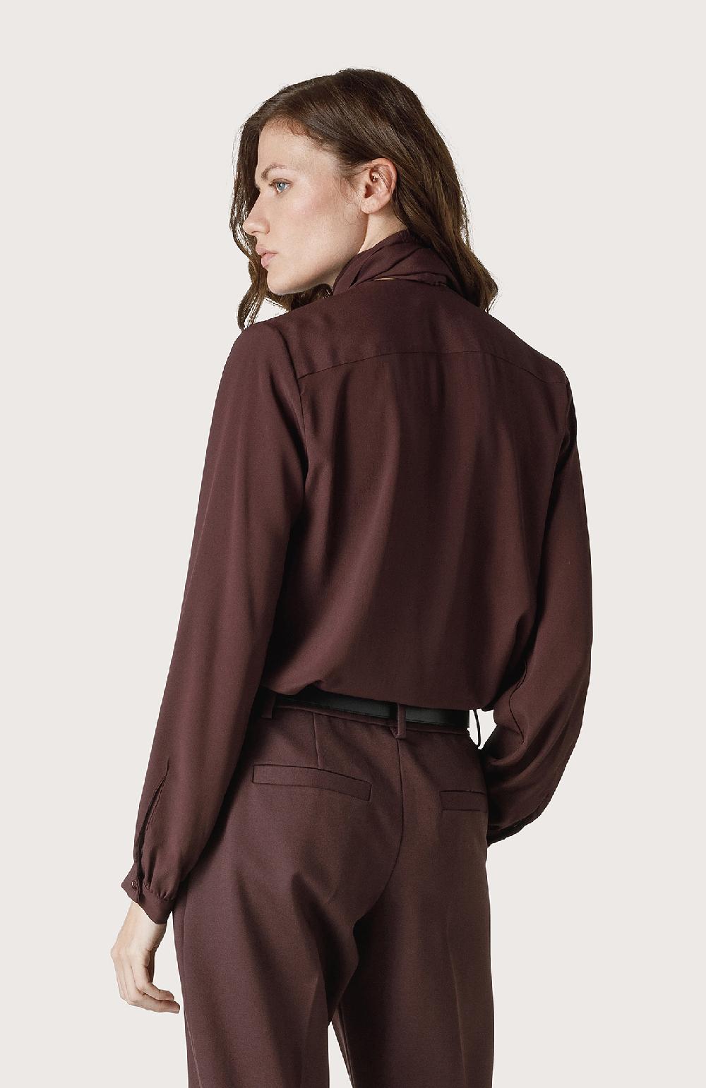 Seventy Camicetta Tinta Unita Con Fusciacca Al Collo - Col. Viola