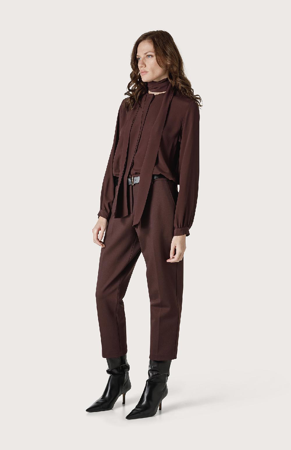 Seventy Camicetta Tinta Unita Con Fusciacca Al Collo - Col. Viola