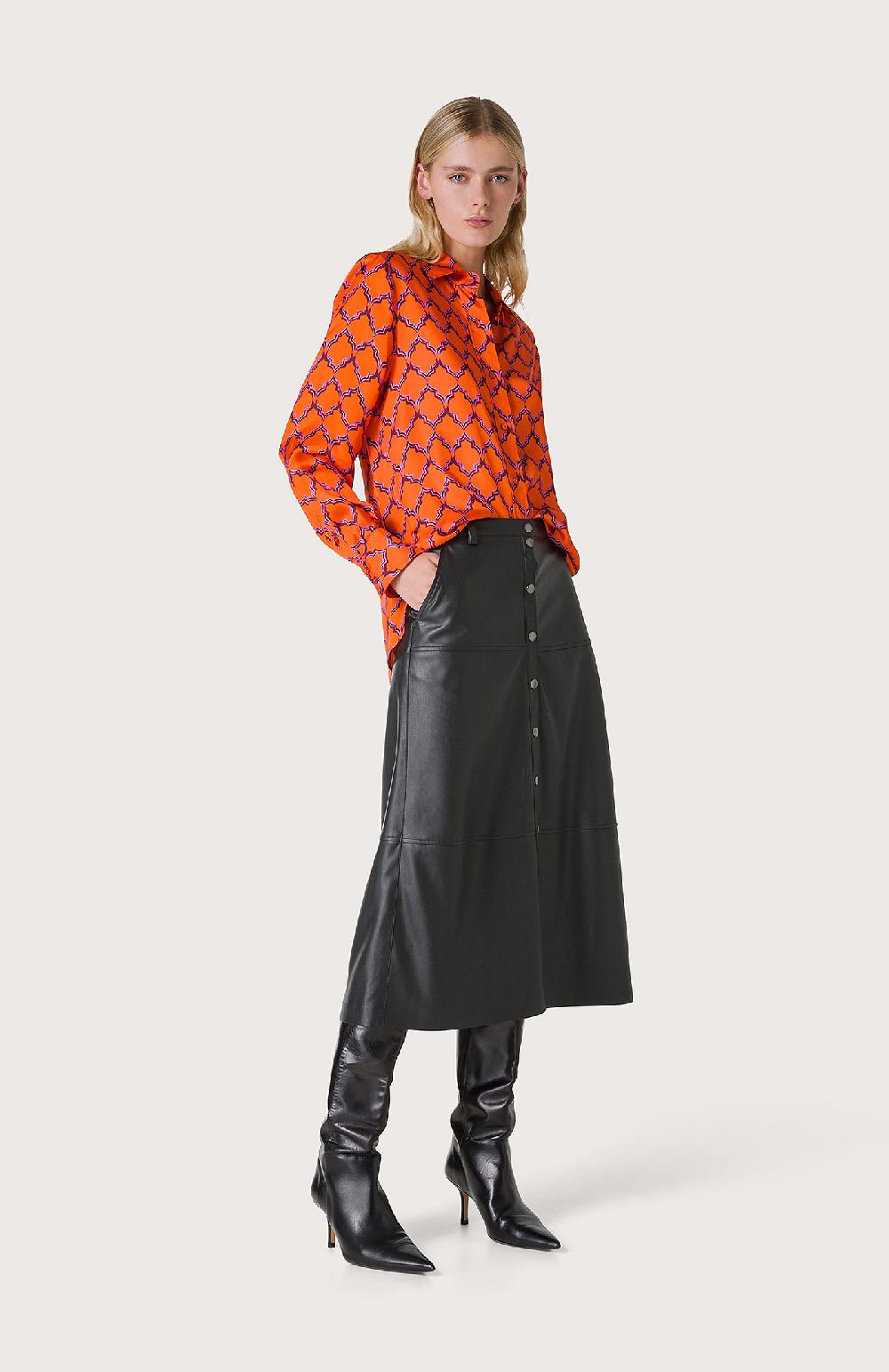 Seventy Camicia classica con fantasia - Col. Arancione