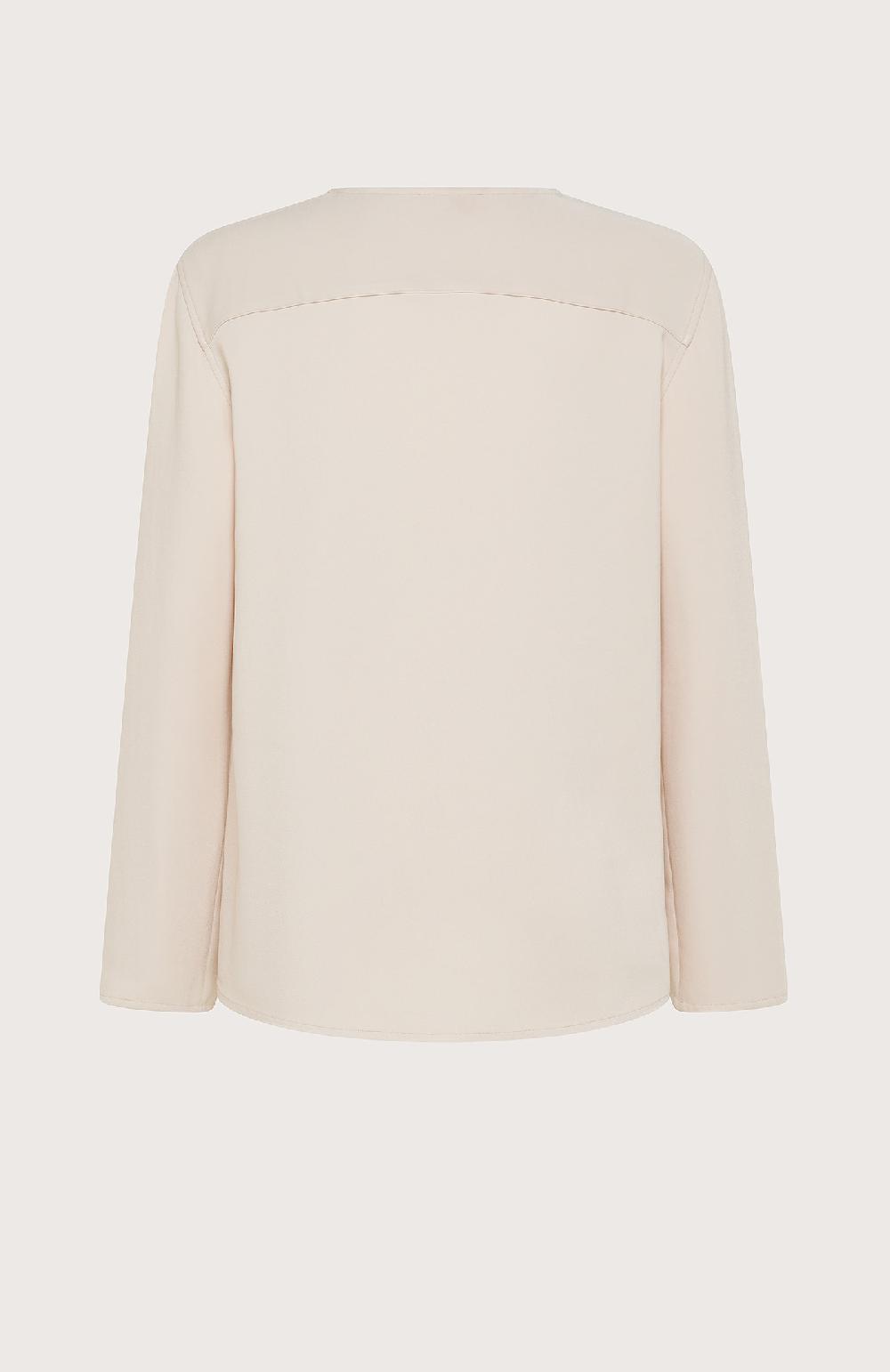 Seventy Camicia In Cady Di Viscosa Stretch Con Spacchetti Ai Polsi - Col. Neutro