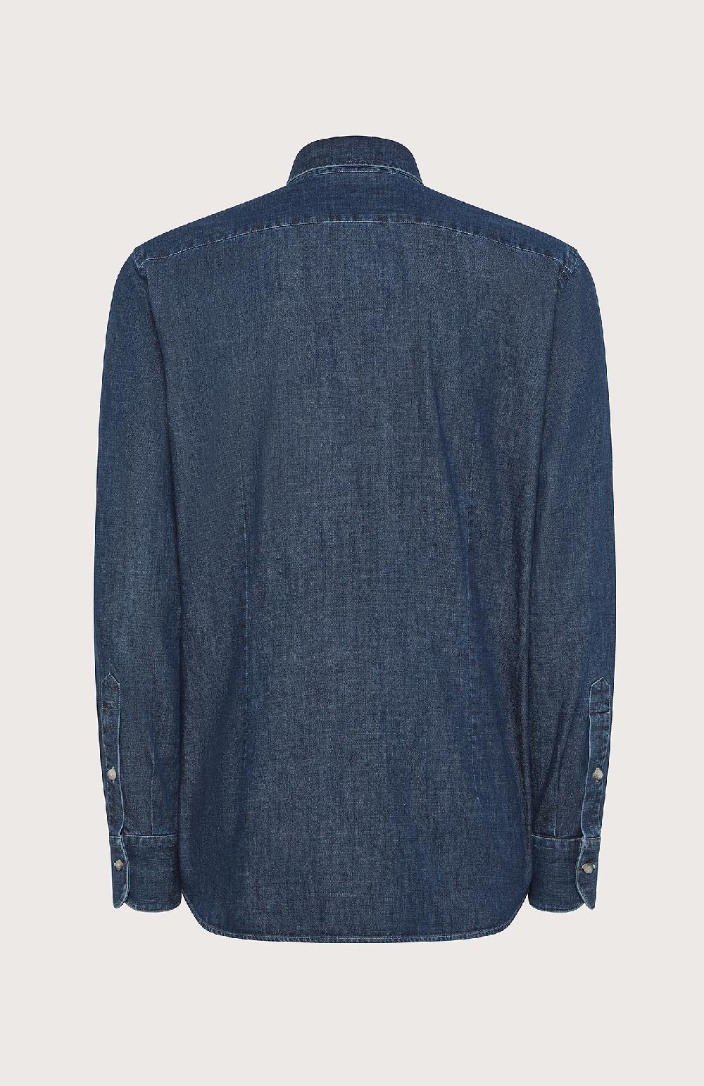 Seventy Camicia Regular Fit Realizzata In Blue Denim Washed - Col. Blu