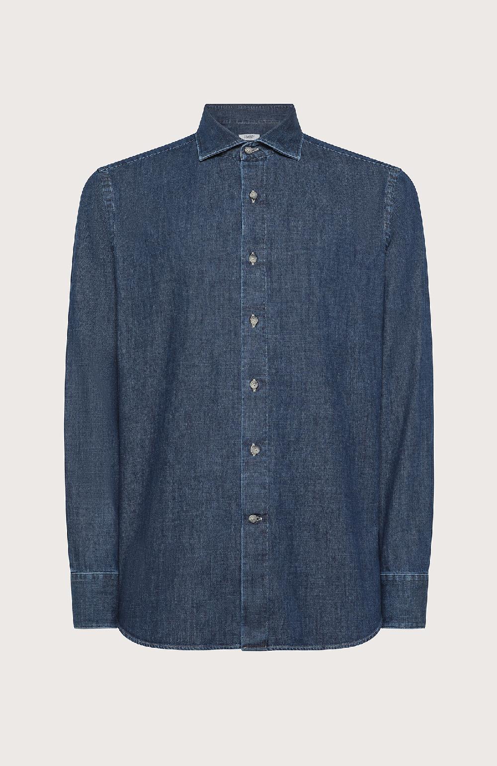 Seventy Camicia regular fit realizzata in blue denim washed - Col. Blu