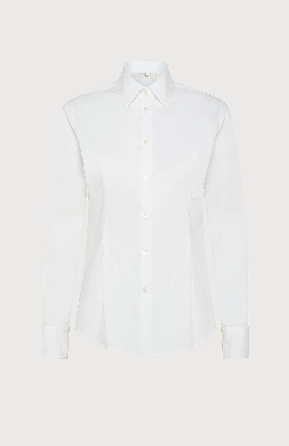 Seventy Camicia slim fit in popeline misto cotone stretch - Col. Neutro