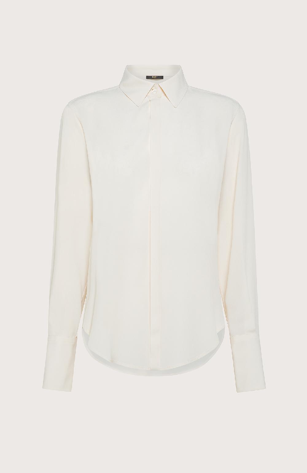 Seventy Camicia tinta unita in misto seta - Col. Neutro