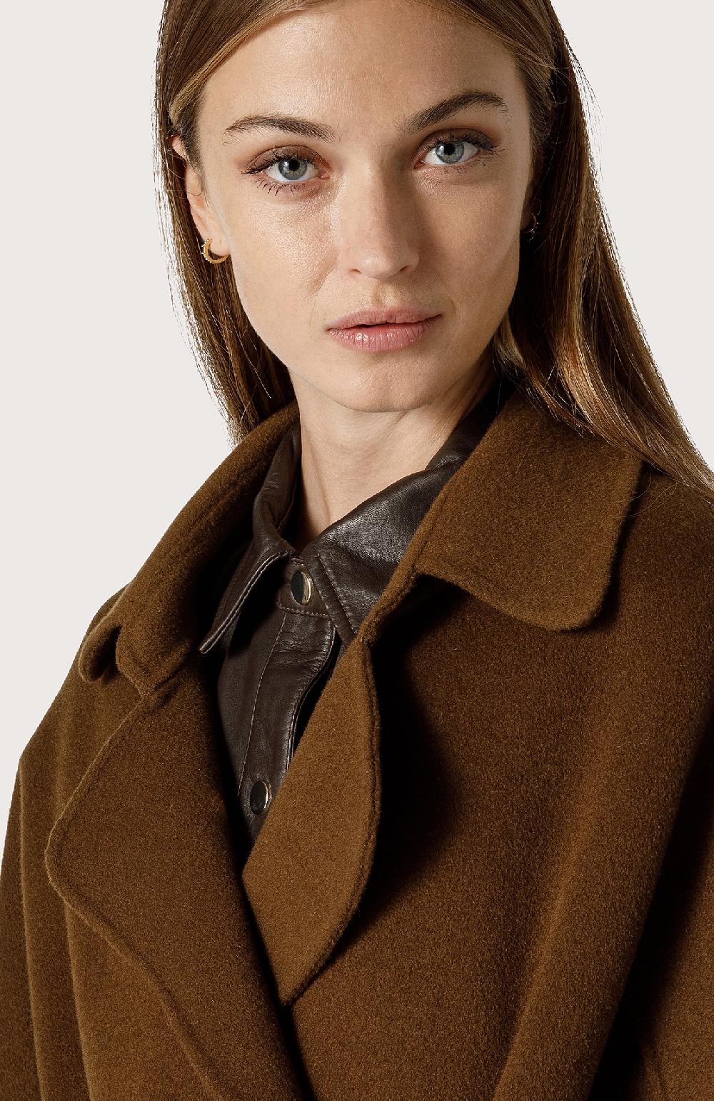 Seventy Cappotto Classico In Panno Double - Col. Marrone