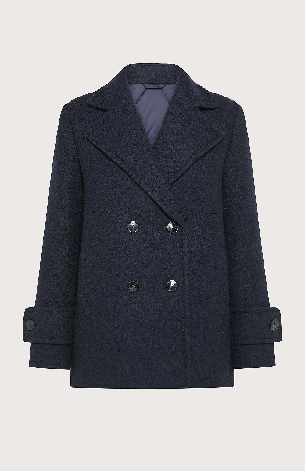 Seventy Cappotto corto doppiopetto bimateriale - Col. Blu