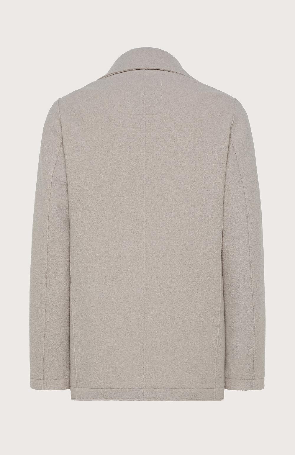 Seventy Cappotto Corto Doppiopetto In Lana Cotta Pesante - Col. Neutro