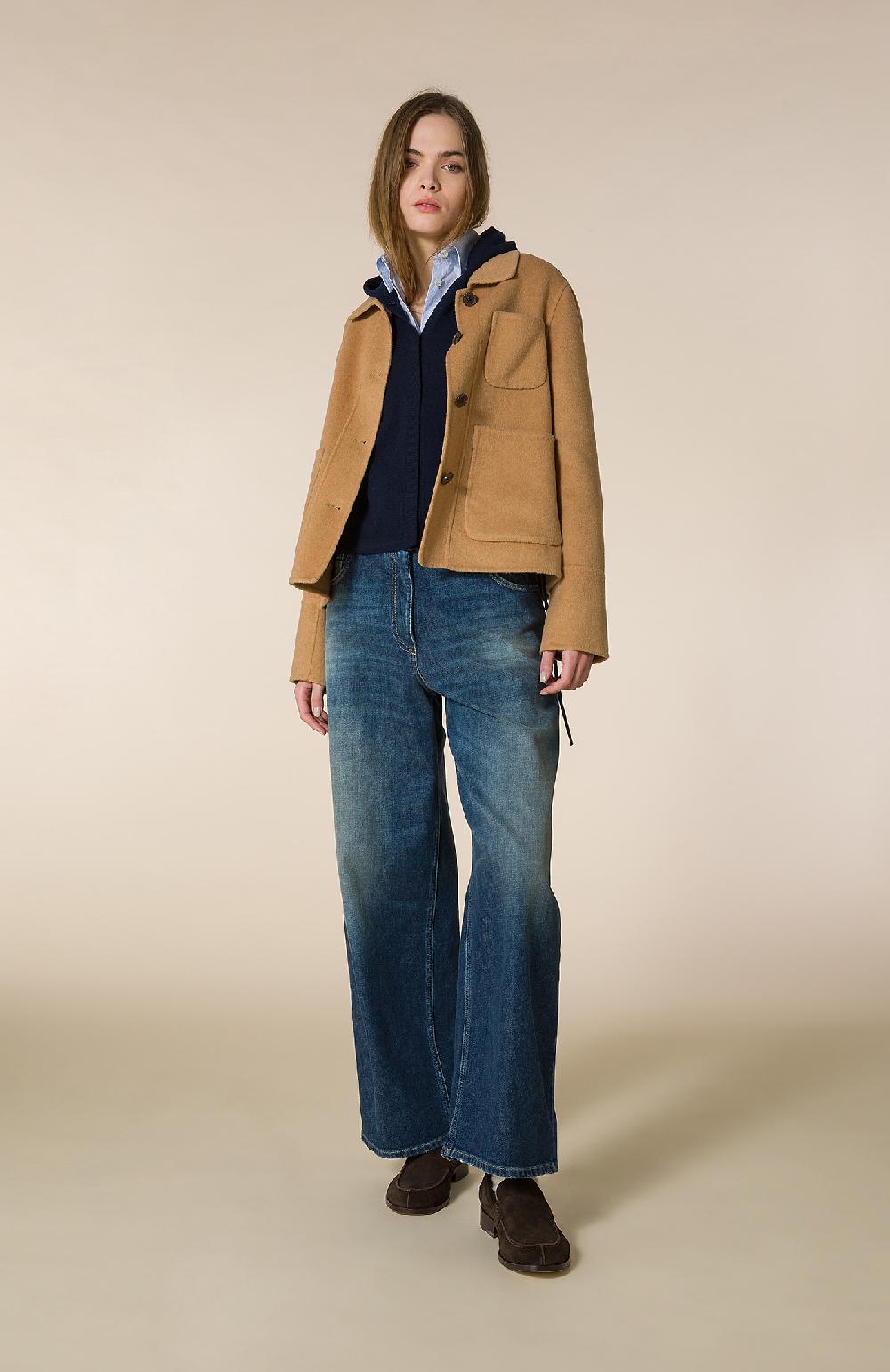 Seventy Cappotto Corto Monopetto In Panno Double - Col. Neutro