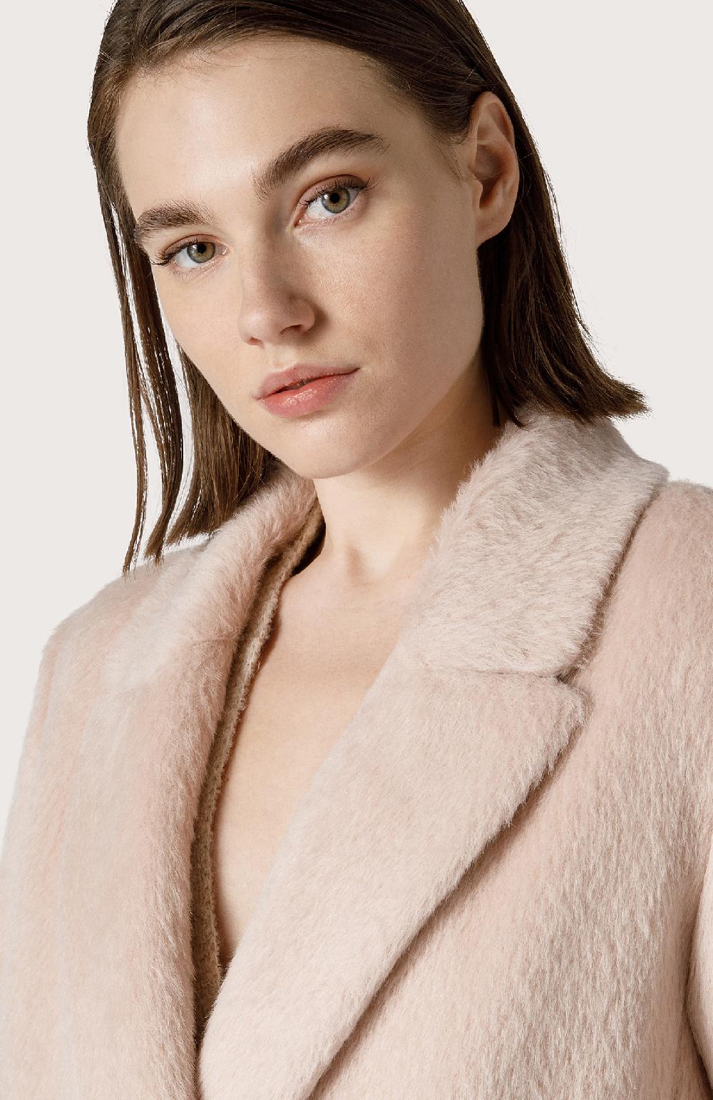 Seventy Cappotto Doppio Petto In Misto Alpaca - Col. Rosa