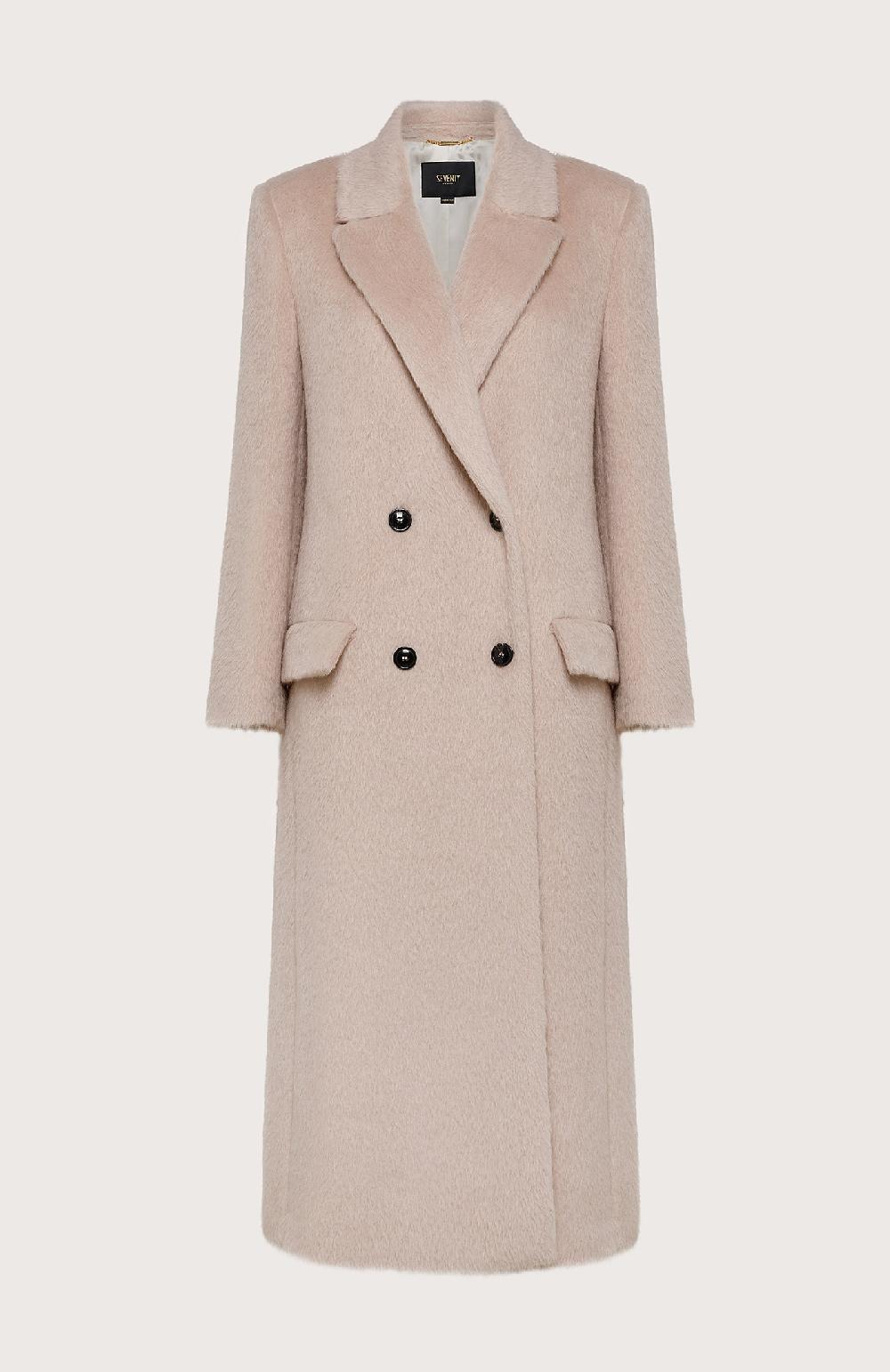 Seventy Cappotto doppio petto in misto alpaca - Col. Rosa