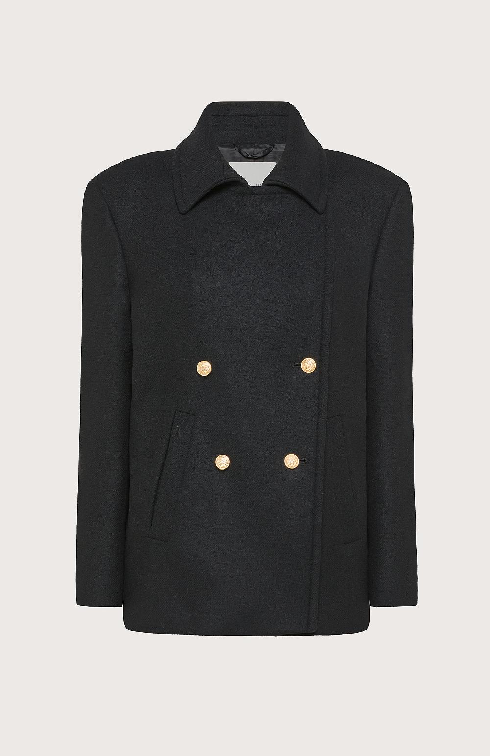 Seventy Cappotto Doppiopetto Con Bottoni Dorati - Col. Nero