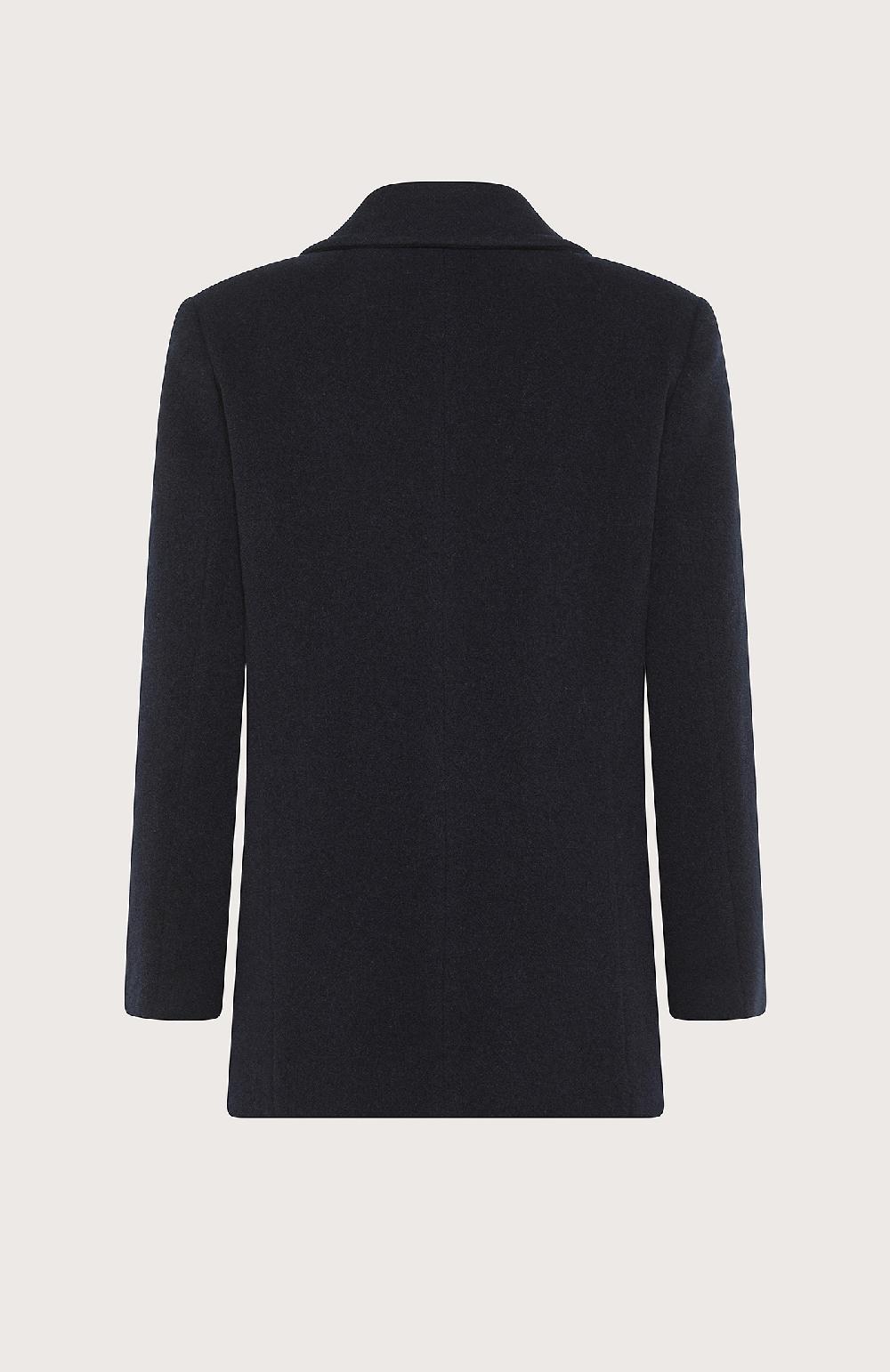 Seventy Cappotto Doppiopetto Corto In Panno - Col. Blu