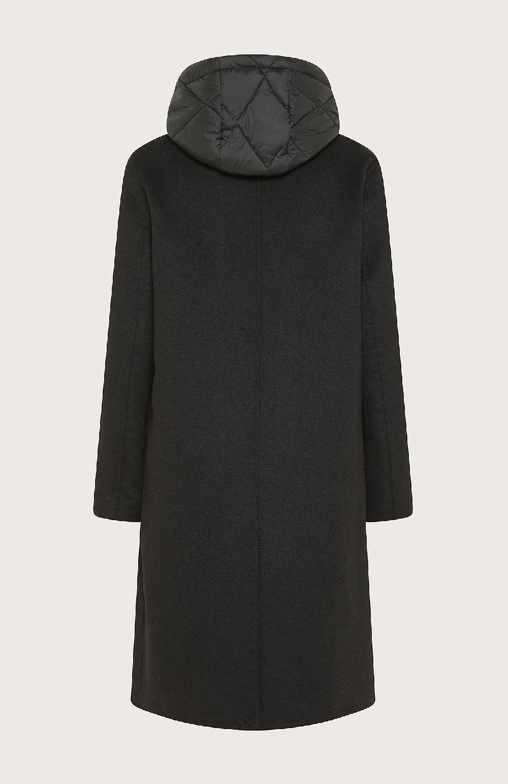 Seventy Cappotto Doppiopetto In Panno Double Con Gilet Staccabile - Col. Nero