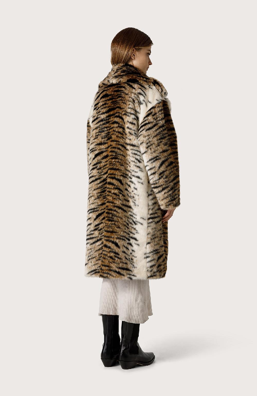Seventy Cappotto In Eco Pelliccia Animalier - Col. Marrone