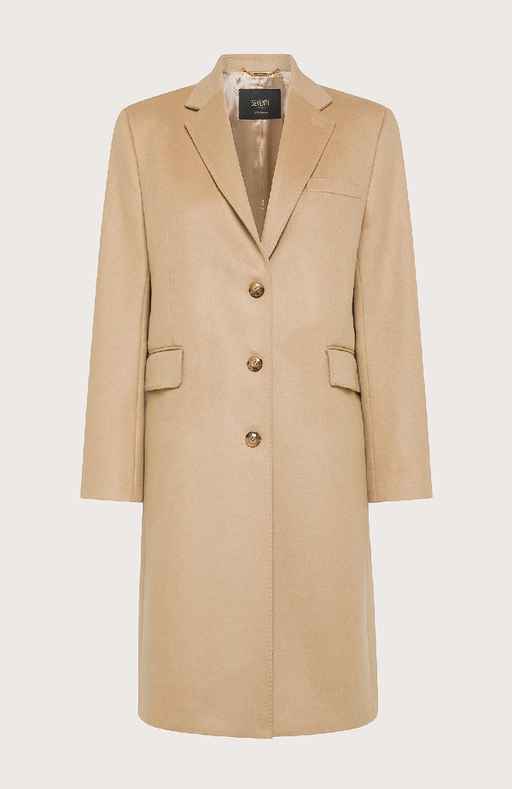 Seventy Cappotto lungo monopetto 100% cashmere - Col. Neutro