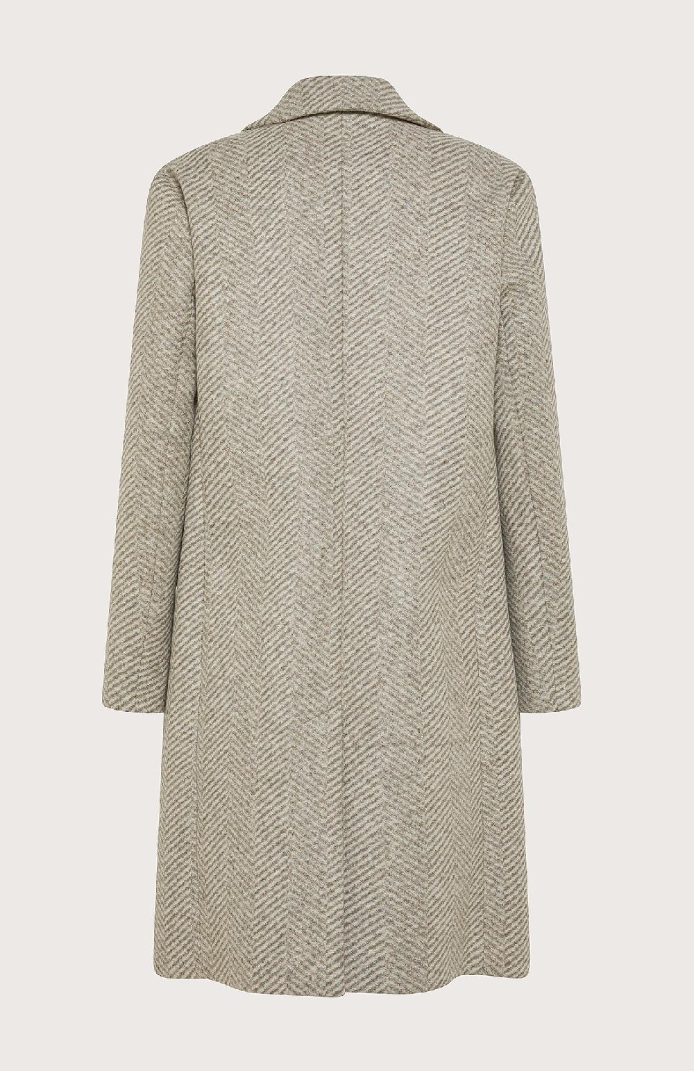 Seventy Cappotto Monopetto In Misto Lana Neoprene - Col. Grigio