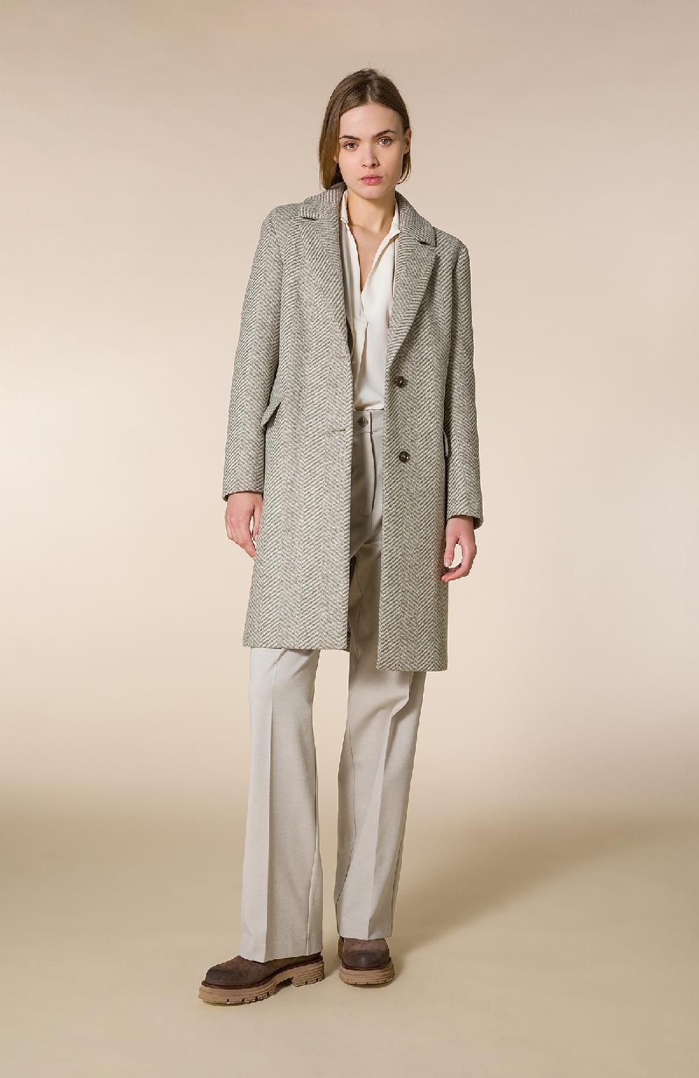 Seventy Cappotto Monopetto In Misto Lana Neoprene - Col. Grigio