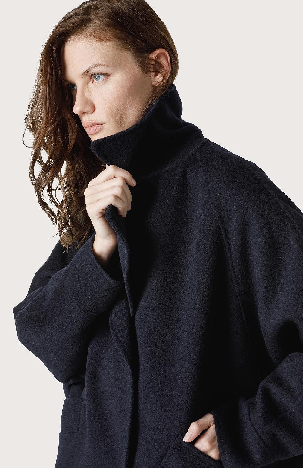 Seventy Cappotto Over Con Manica Pipistrello - Col. Blu