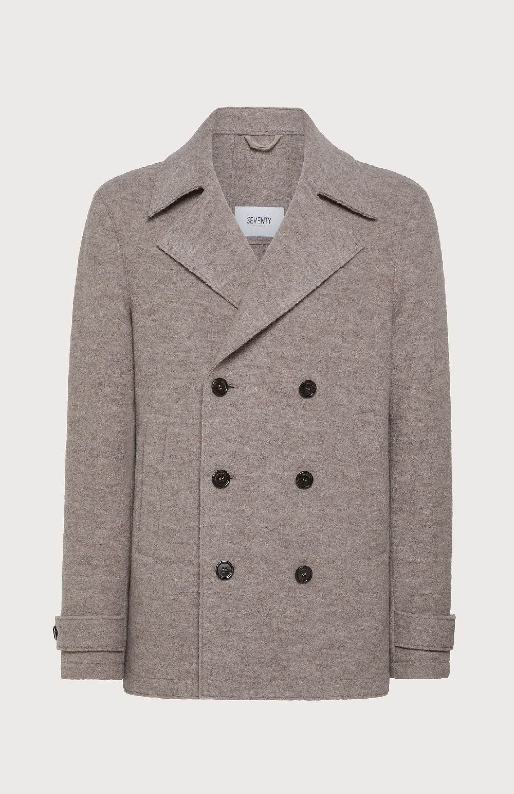 Seventy Cappotto semifoderato con alamari - Col. Marrone