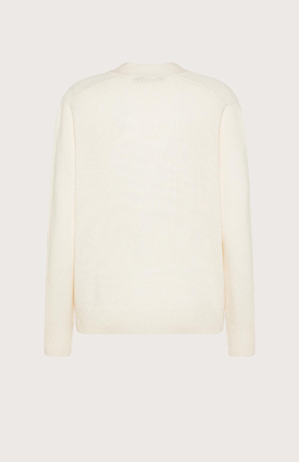 Seventy Cardigan Lungo Con Scollo A V In Lana Cashmere - Col. Neutro