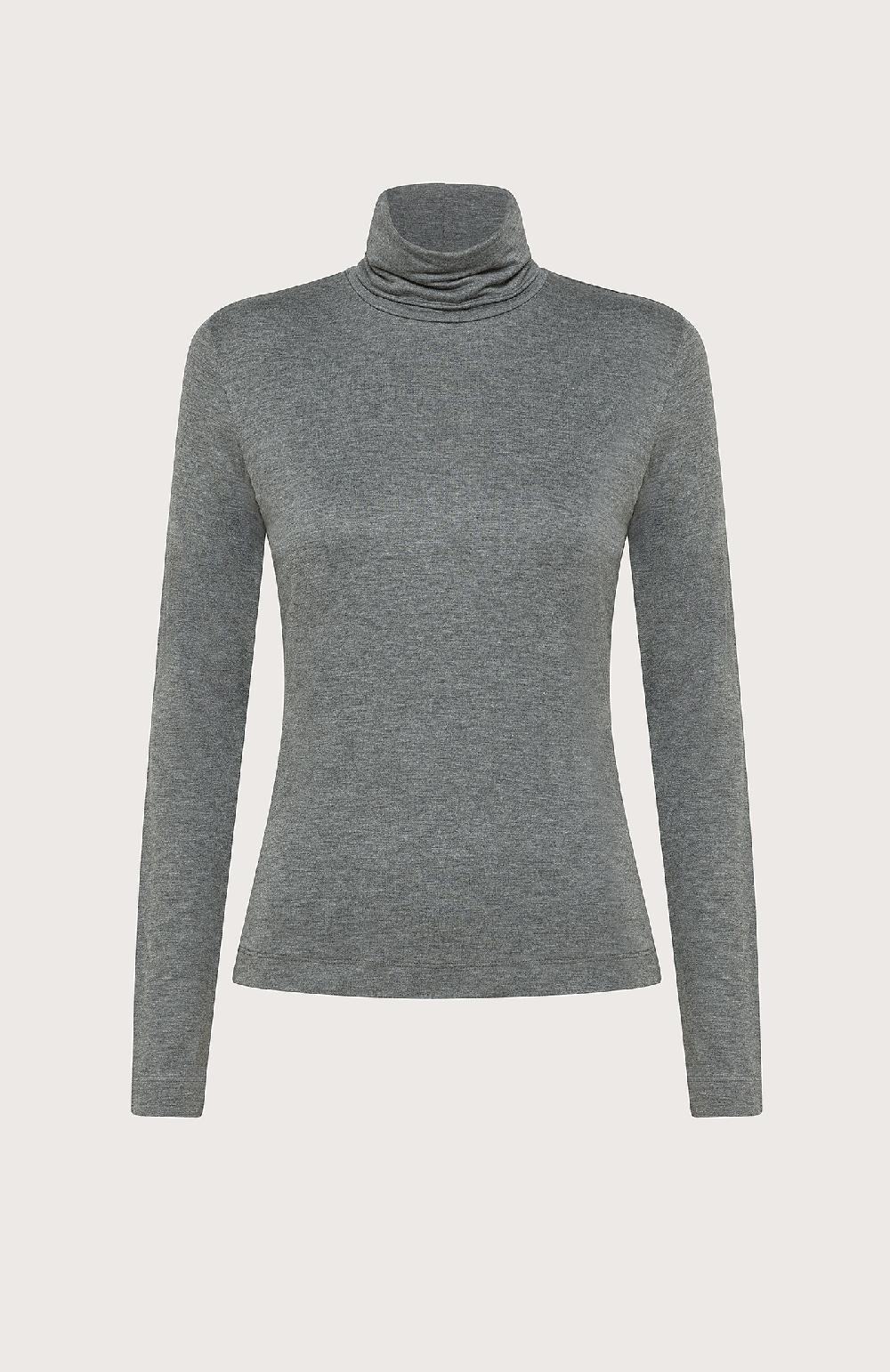 Seventy Dolcevita maniche lunghe in jersey unito bistretch - Col. Grigio