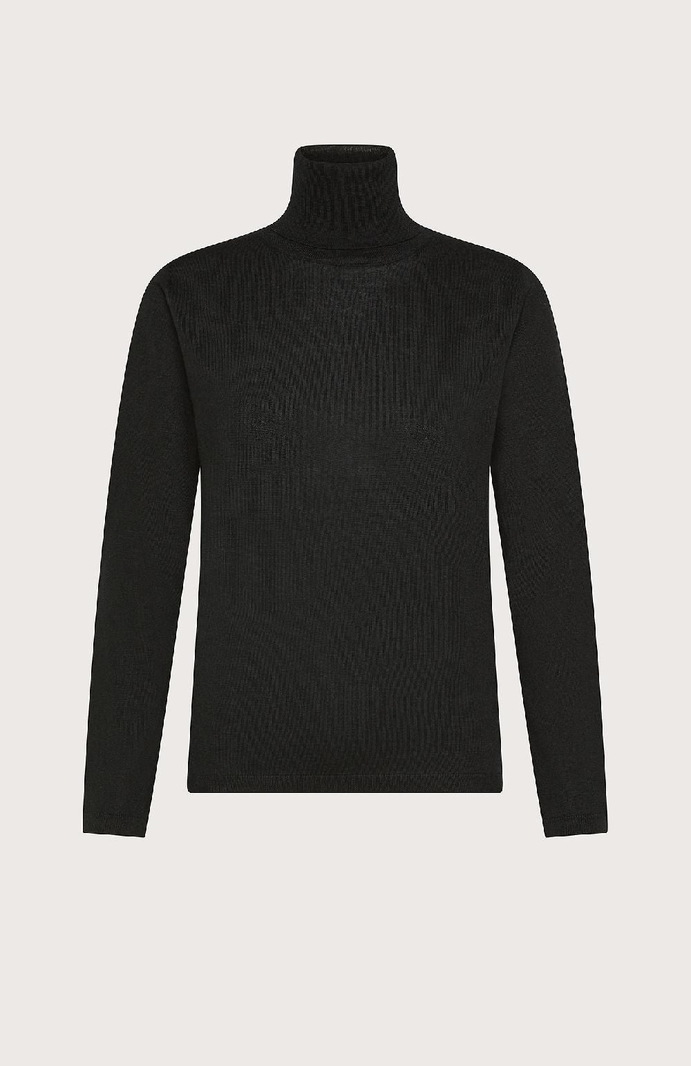 Seventy Dolcevita maniche lunghe in lana merinos f.18 - Col. Nero