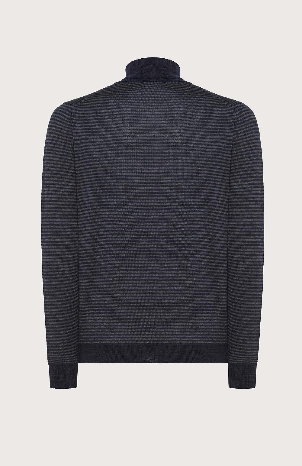 Seventy Dolcevita Rasato Con Righe Bicolore - Col. Blu