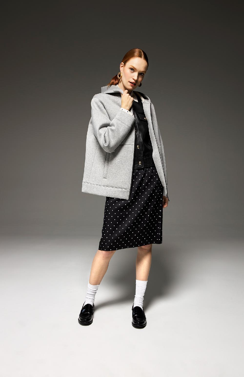 Seventy Felpa In Neoprene Con Cappuccio Separabile - Col. Grigio