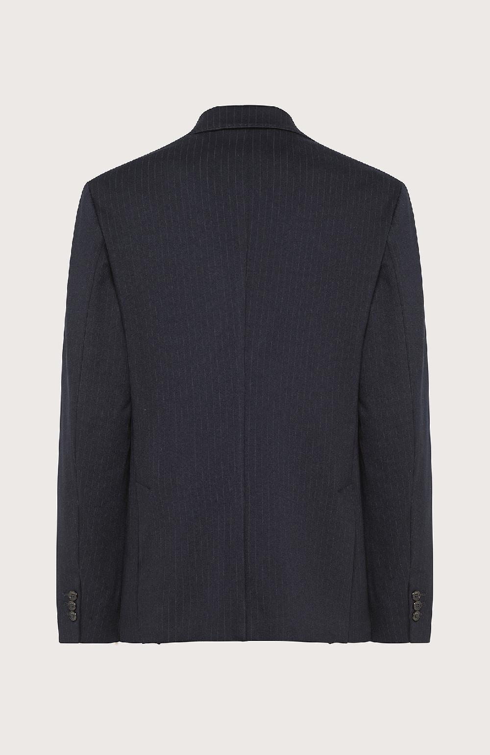 Seventy Giacca Decostruita Monopetto Regualar Fit In Punto Stoffa Gessato - Col. Blu