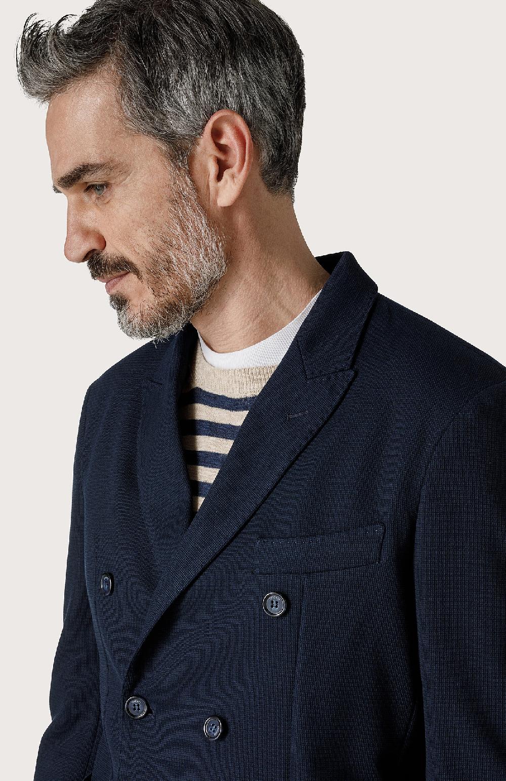 Seventy Giacca Doppiopetto Con Rever A Lancia - Col. Blu