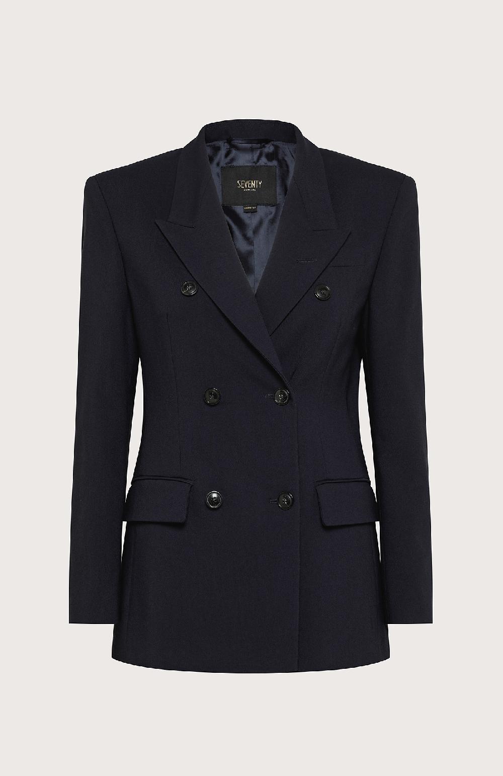 Seventy Giacca doppiopetto con spalla classica - Col. Blu